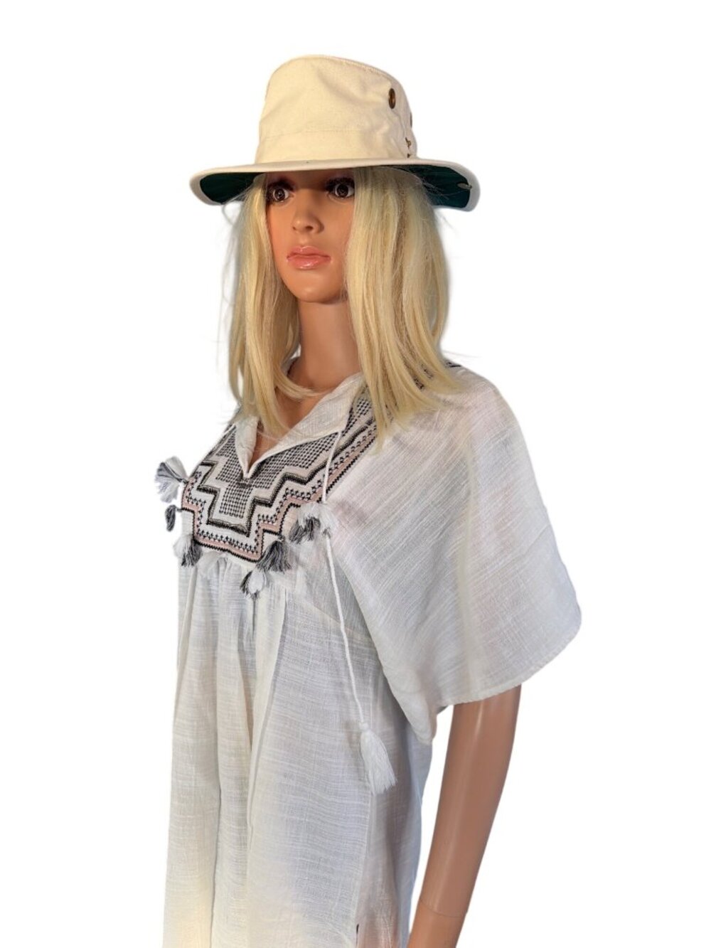 New Tilley T4 Cotton Duck Sun Hat 7 S 56.5cm Vintage HTF Ivory Green - Picture 4 of 14
